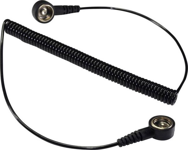 TRU Components SpKL-4-183-KK ESD-Erdungskabel 1.83m Druckknopf 4mm