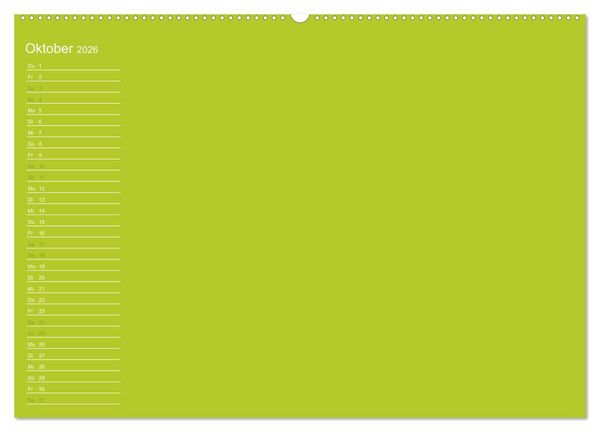 Produktbild: Bastel-Geburtstagskalender gr&uuml;n / Geburtstagskalender (Wandkalender 2026 DIN A2 quer), CALVENDO Monatskalender
