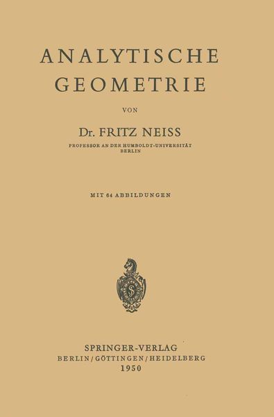 Produktbild: Analytische Geometrie