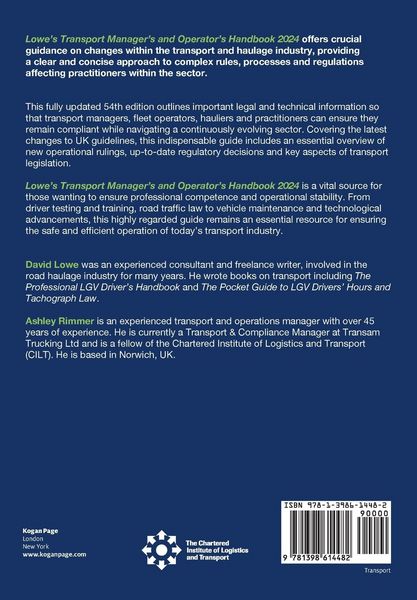 Produktbild: Lowe's Transport Manager's and Operator's Handbook 2024