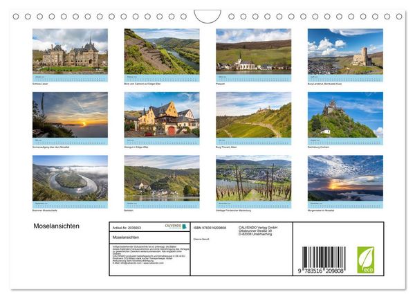 Produktbild: Moselansichten (Wandkalender 2026 DIN A4 quer), CALVENDO Monatskalender
