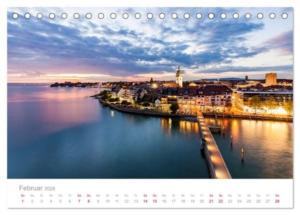 Produktbild: BODENSEE Drei L&auml;nder - ein See (Tischkalender 2026 DIN A5 quer), CALVENDO Monatskalender