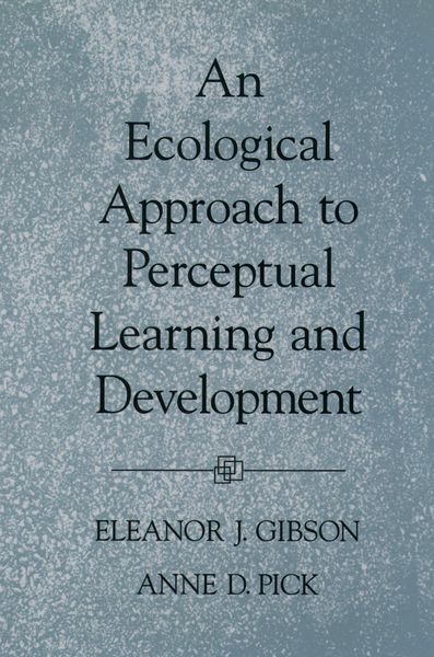 Produktbild: An Ecological Approach to Perceptual Learning and Development