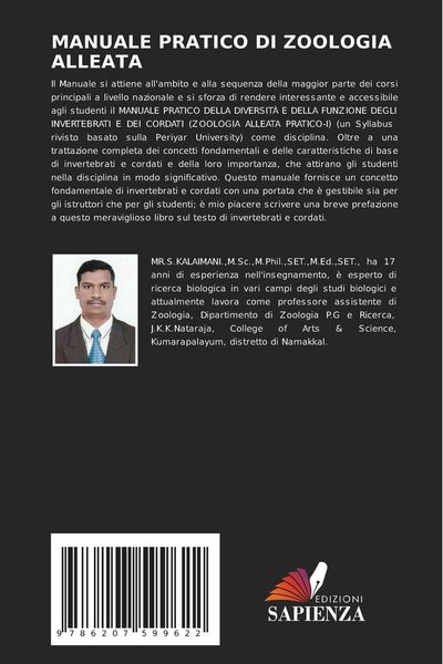 Produktbild: MANUALE PRATICO DI ZOOLOGIA ALLEATA