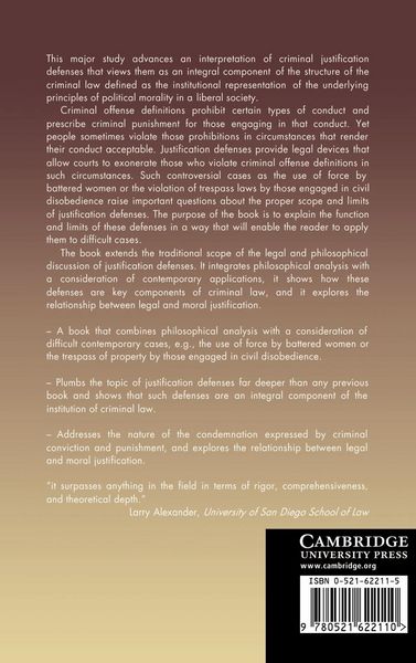 Produktbild: Justification Defenses and Just Convictions