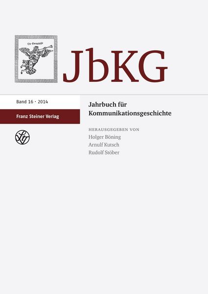 Produktbild: Jahrbuch f&uuml;r Kommunikationsgeschichte 16 (2014)