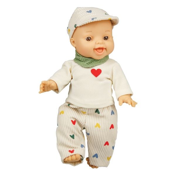 Produktbild: Puppen-Kordhose ''Herz-Konfetti'' mit T-Shirt und Nickituch, Gr. 35-45 cm