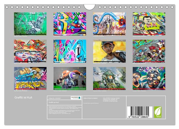 Produktbild: Graffiti ist Kult (Wandkalender 2026 DIN A4 quer), CALVENDO Monatskalender