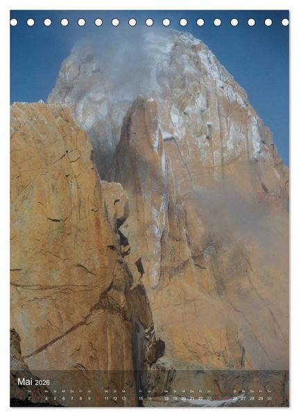Produktbild: Majest&auml;tische Berge Cerro Fitzroy Patagonien (Tischkalender 2026 DIN A5 hoch), CALVENDO Monatskalender