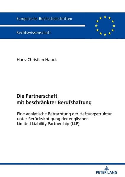 Produktbild: Die Partnerschaft mit beschr&auml;nkter Berufshaftung