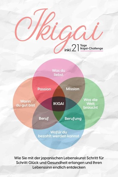 Produktbild: Ikigai: Wie Sie mit der japanischen Lebenskunst Schritt f&uuml;r Schritt Gl&uuml;ck und Gesundheit erlangen und Ihren Lebenssinn endlich entdecken - inkl. 21 Ta