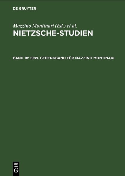 Produktbild: 1989. Gedenkband f&uuml;r Mazzino Montinari