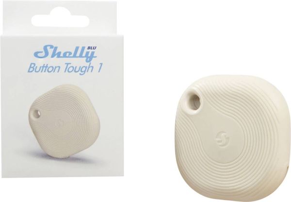 Produktbild: Shelly BLU Button Tough 1 Ivory Fernbedienung, Taster Bluetooth Low Energy