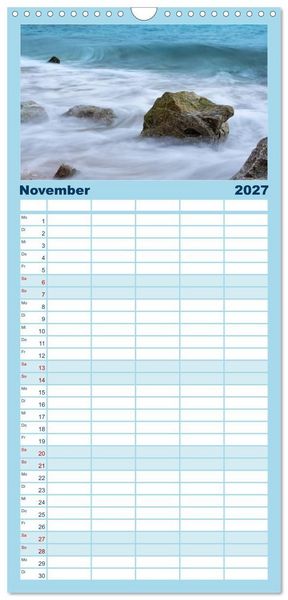 Produktbild: Familienplaner 2027 - Wasserzauber mit 5 Spalten (Wandkalender, 21 x 45 cm) CALVENDO