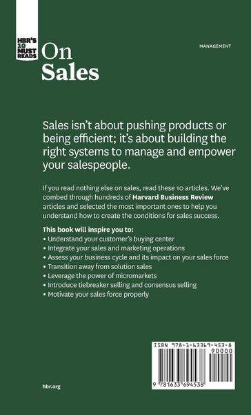Produktbild: HBR's 10 Must Reads on Sales (with bonus interview of Andris Zoltners) (HBR's 10 Must Reads)