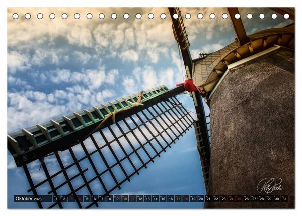 Produktbild: Friesland - Die Friesische M&uuml;hlenstra&szlig;e (Tischkalender 2026 DIN A5 quer), CALVENDO Monatskalender