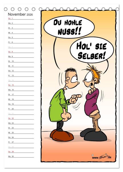 Produktbild: Trumix Cartoons - Autsch, das tut weh! (Tischkalender 2026 DIN A5 hoch), CALVENDO Monatskalender