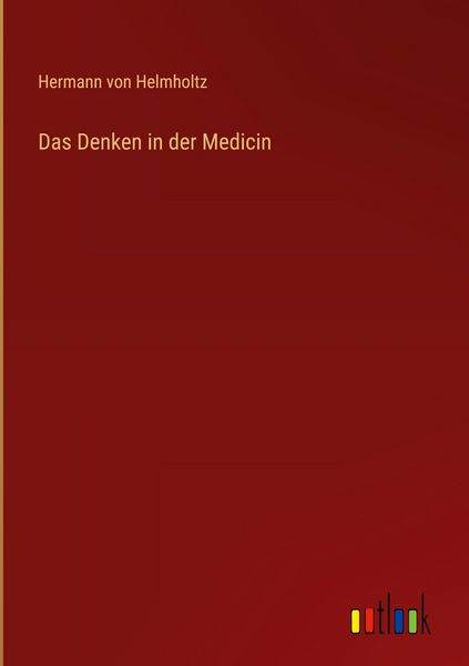 Produktbild: Das Denken in der Medicin