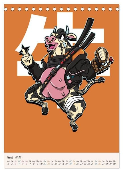 Produktbild: Dangerous Animal Samurai (Desk Calendar 2026 DIN A5 portrait), CALVENDO 12 Month DeskCalendar