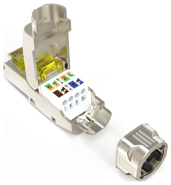 Produktbild: Digitus DN-93638 RJ45-Einbaumodul Modul-Steckgesicht CAT 6a 1St.