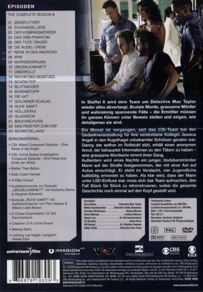 Produktbild: CSI: NY - Season 6 [6 DVDs]