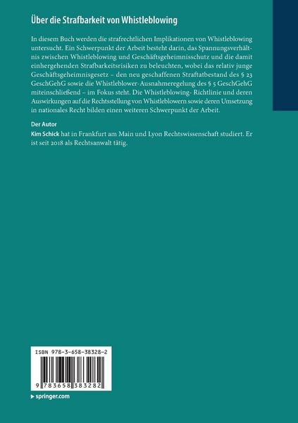 Produktbild: &Uuml;ber die Strafbarkeit von Whistleblowing