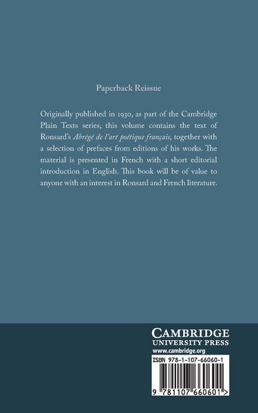 Produktbild: L'Art Poetique Cinq Prefaces