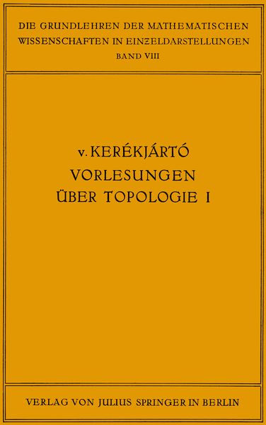 Produktbild: Vorlesungen &uuml;ber Topologie