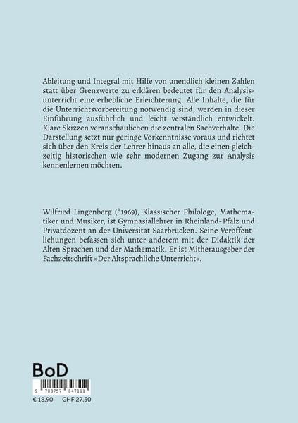Produktbild: Nichtstandardanalysis f&uuml;r die Schule