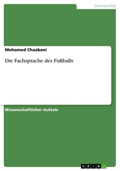 Produktbild: Die Fachsprache des Fu&szlig;balls