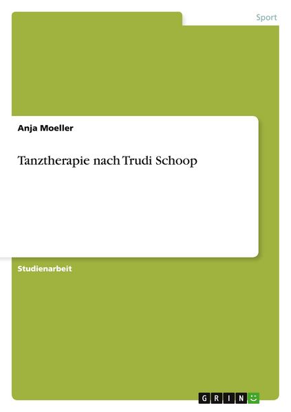 Produktbild: Tanztherapie nach Trudi Schoop