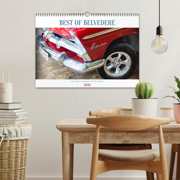 Produktbild: BEST OF BELVEDERE - Das Spitzenmodell von Plymouth (Wandkalender 2026 DIN A3 quer), CALVENDO Monatskalender