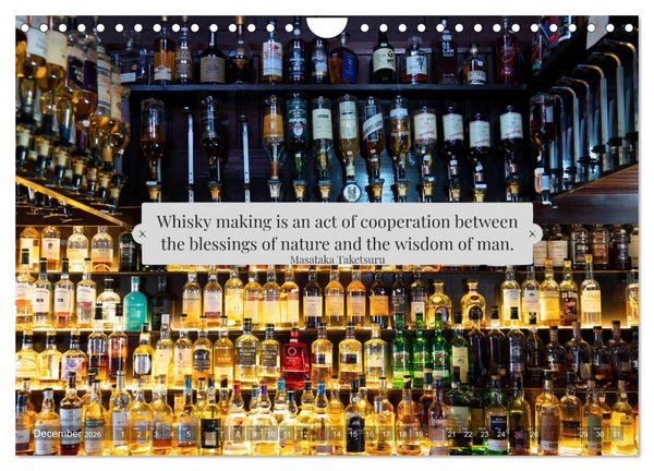 Produktbild: Wonderful Whisky Wisdom (Wall Calendar 2026 DIN A4 landscape), CALVENDO 12 Month Wall Calendar