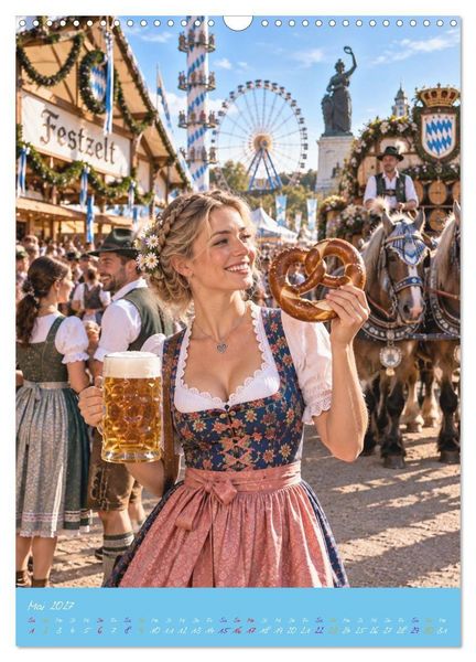 Produktbild: M&uuml;nchner Festzauber - Bayerische Lebensfreude in 12 besonderen Momenten (Wandkalender 2027 DIN A3 hoch), CALVENDO Monatskalender