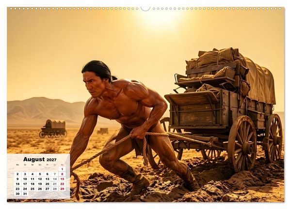 Produktbild: Echte Kerle &ndash; Wilder Westen (hochwertiger Premium Wandkalender 2027 DIN A2 quer), Kunstdruck in Hochglanz