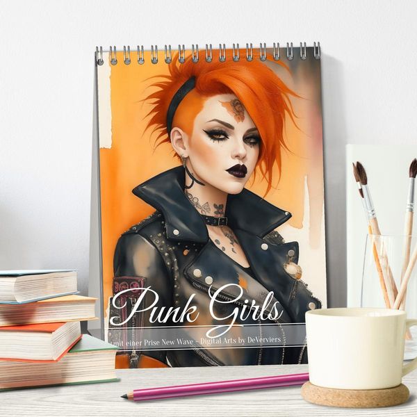 Produktbild: Punk Girls mit einer Prise New Wave (Tischkalender 2026 DIN A5 hoch), CALVENDO Monatskalender