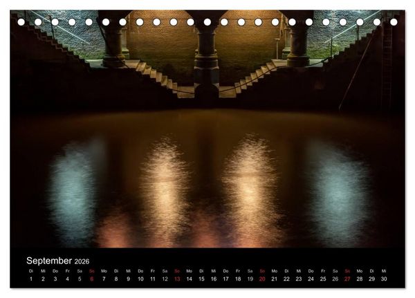 Produktbild: Hamburg - Lichter der Nacht (Tischkalender 2026 DIN A5 quer), CALVENDO Monatskalender