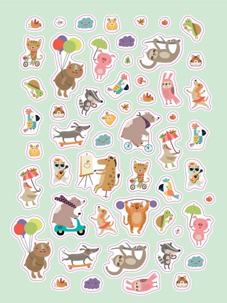 Produktbild: Stickerbuch Lustige Tiere I &Uuml;ber 1000 Sticker