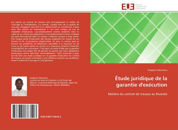 Produktbild: &Eacute;tude juridique de la garantie d'ex&eacute;cution