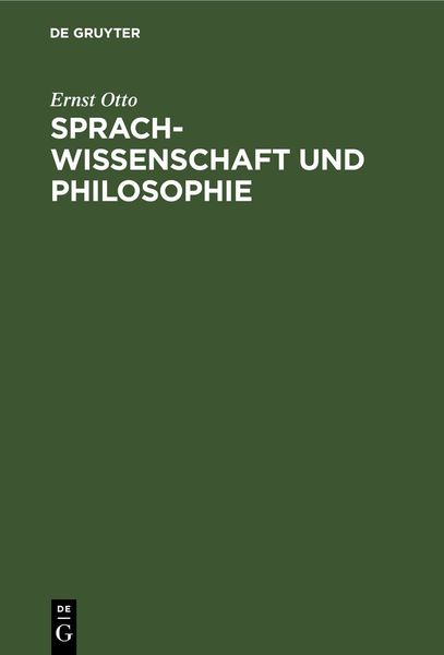 Produktbild: Sprachwissenschaft und Philosophie