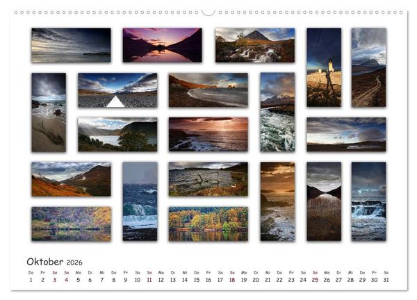 Produktbild: Schottland Impressionen (hochwertiger Premium Wandkalender 2026 DIN A2 quer), Kunstdruck in Hochglanz