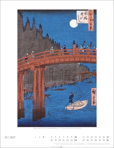 Produktbild: Japan Art Kalender 2027 - Die Kunst des Farbholzsschnitts