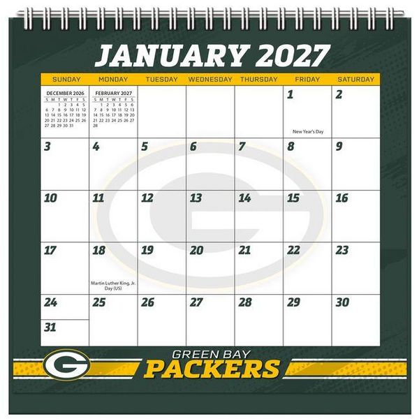 Produktbild: Green Bay Packers 2027 Easel Desk Calendar