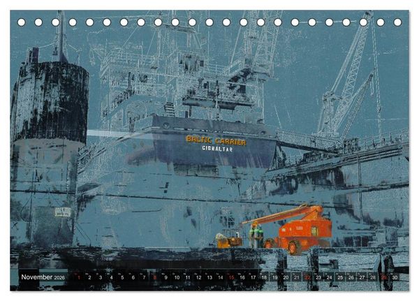 Produktbild: Photo-Art / Hamburg Hafen (Tischkalender 2026 DIN A5 quer), CALVENDO Monatskalender