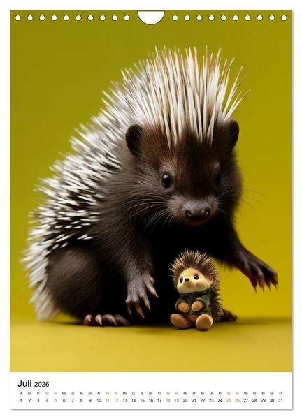 Produktbild: Tierkinder und ihre Hobbys (Wandkalender 2026 DIN A4 hoch), CALVENDO Monatskalender