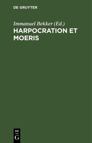 Produktbild: Harpocration et Moeris