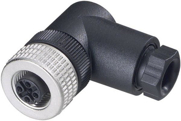 Produktbild: Hirschmann 933 174-100-1 Sensor-/Aktor-Steckverbinder, unkonfektioniert M12 Buchse, gewinkelt Polzahl Sensoren: 4 1 St.