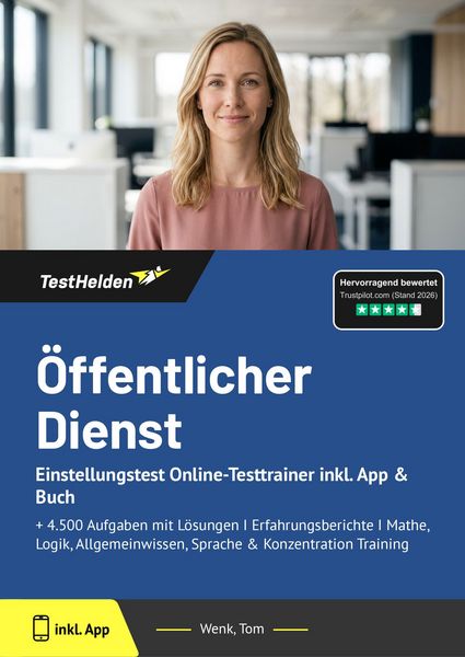 Produktbild: &Ouml;ffentlicher Dienst: Einstellungstest Online-Testtrainer inkl. App & Buch
