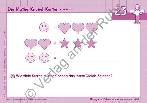 Produktbild: Die Mathe-Knobel-Kartei &ndash; Klasse 1/2