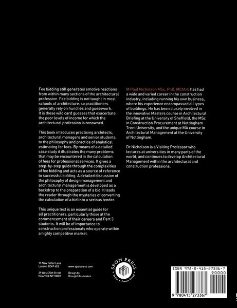 Produktbild: Architects' Guide to Fee Bidding